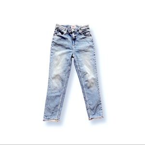 Paige Sarah Slim Straight Sz 29 Light Blue Distressed